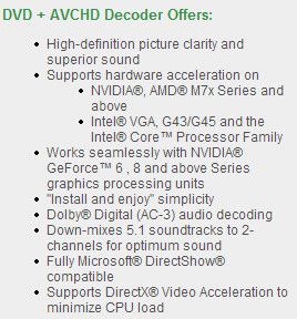 DVD + AVCHD Decoder Feature